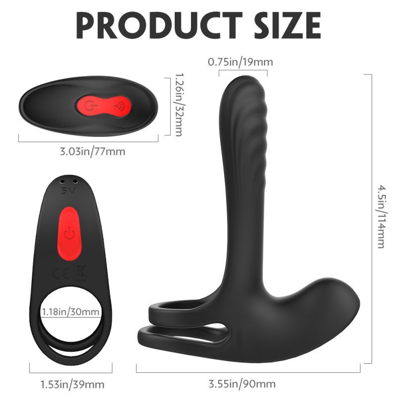 Frank Remote Control Vibrating Penis Shaft and Clitoral Stimulator – Premium Remote-Controlled Penis Enhancer SLEEVES