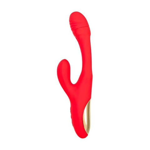 JOS Patti Moving Tongue Rabbit Vibrator in Red VIBRATORS-RABBIT