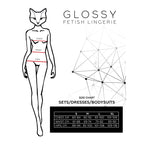 Glossy Jodi Bodysuit – Lingerie with Mesh Insert and Zip Detail > Clothes > Womens Latex