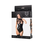 Glossy Marcia Bodysuit with Mesh Insert Size S-XL > Clothes > Bodies and Playsuits