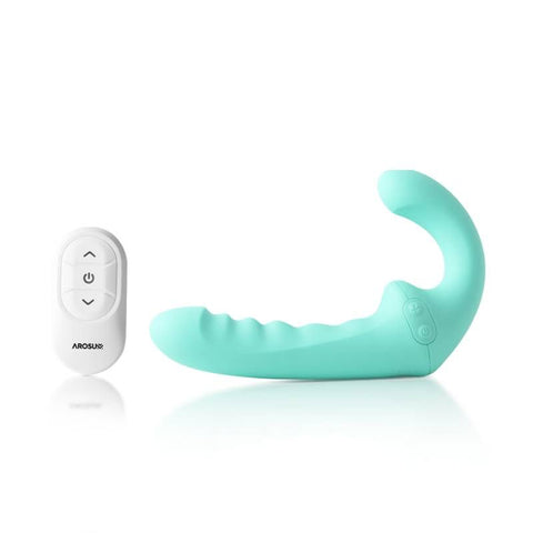 VibraTwin Rechargeable Come Hither Strapless Strap On With Remote Default Title > Realistic Dildos and Vibes > Strapless Strap Ons