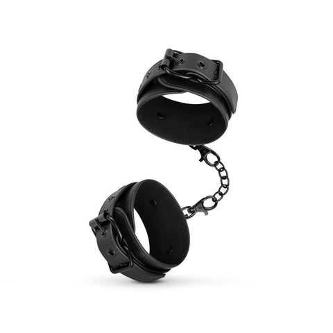 Faux Leather Handcuffs in Black for Intimate Bondage and Pleasure > Bondage Gear > Restraints