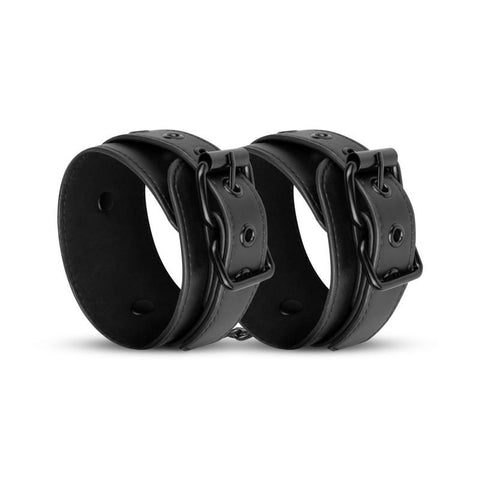 Faux Leather Ankle Cuffs Black for Adult Play and Fashion > Bondage Gear > Restraints