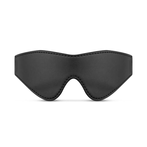 Faux Leather Black Blindfold for Sensory Play and Intimate Adventures Blindfold