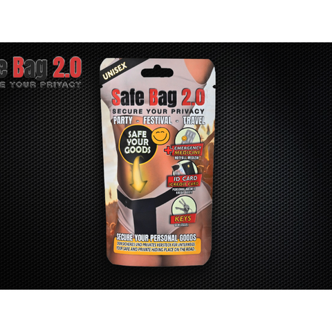 Safe Bag 2.0 Black Small for Hidden Valuables Storage Adult Toy Storage