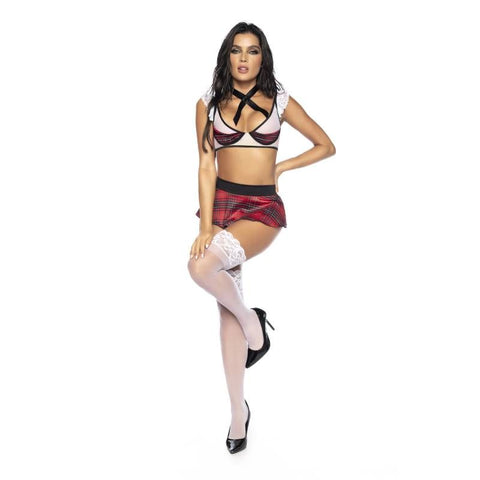 4 Pc Sexy Schoolgirl Costume for Fun and Flirtation Costumes