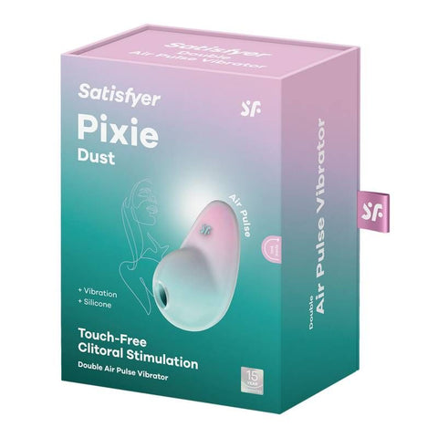 Satisfyer Pixie Dust Mint/Pink Double Air Pulse Vibrator STIMULATORS