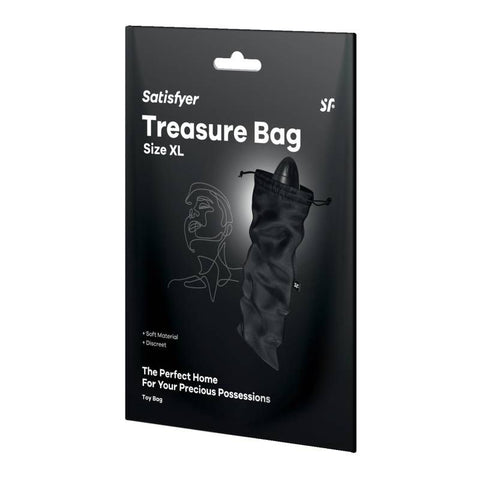Treasure Bag Black Extra Large for Storing Pleasure Products Adult Toy Storage