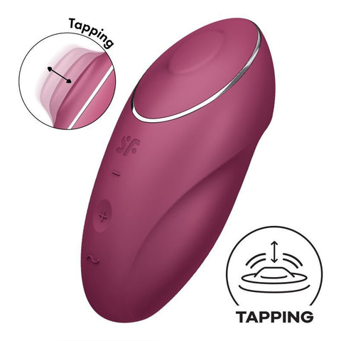 Satisfyer Tap and Climax 1 Red Vibrator with Tapping Modes Default Title STIMULATORS