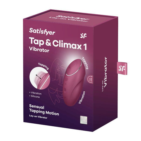 Satisfyer Tap and Climax 1 Red Vibrator with Tapping Modes STIMULATORS