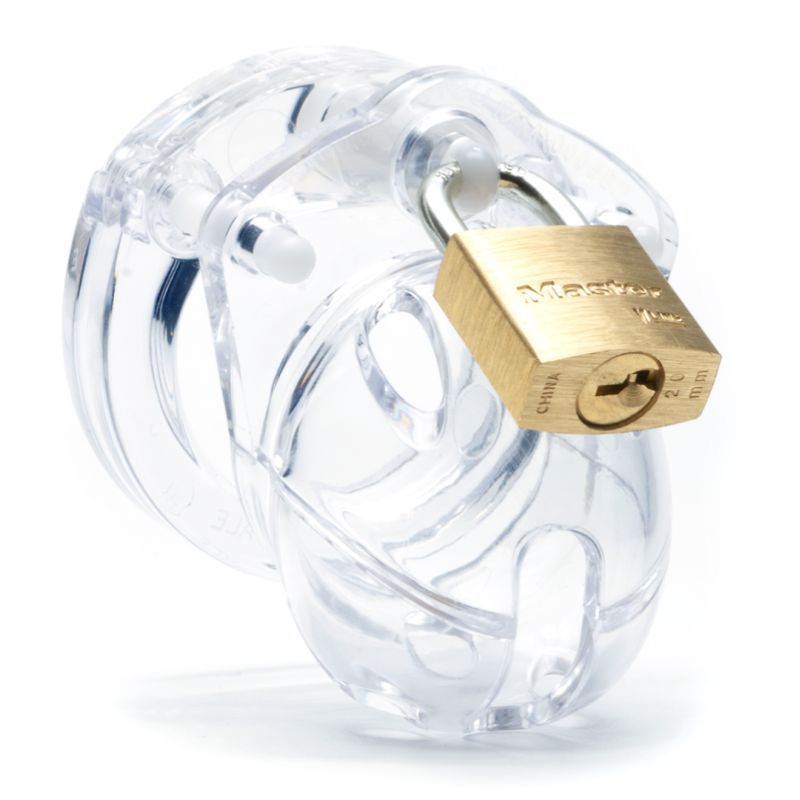 CB-X Mini-Me Clear Cock Cage – Slim 1 ¼ Inch Transparent Chastity Device > Bondage Gear > Male Chastity