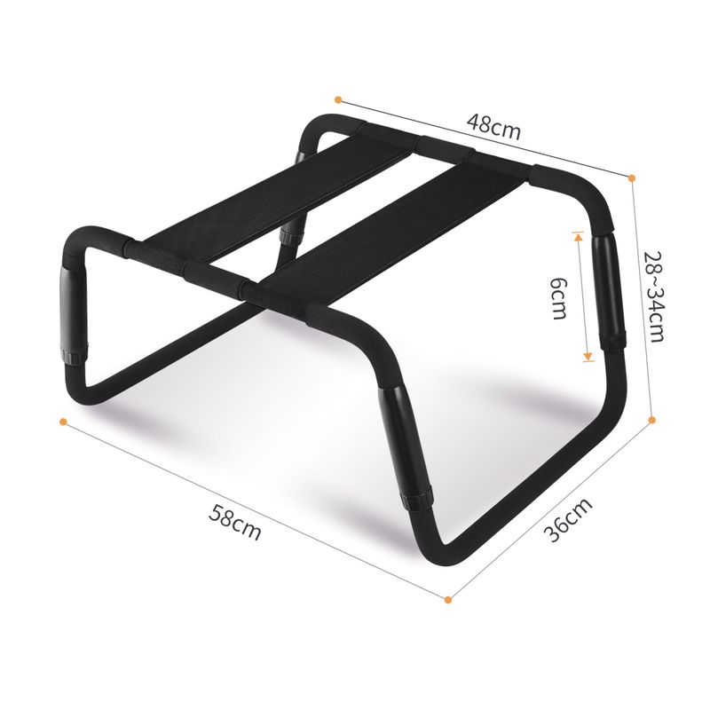 Adjustable Height Black Sex Chair – Versatile Erotic Furniture Sex Positioners