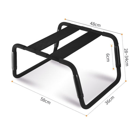 Adjustable Height Black Sex Chair – Versatile Erotic Furniture Sex Positioners