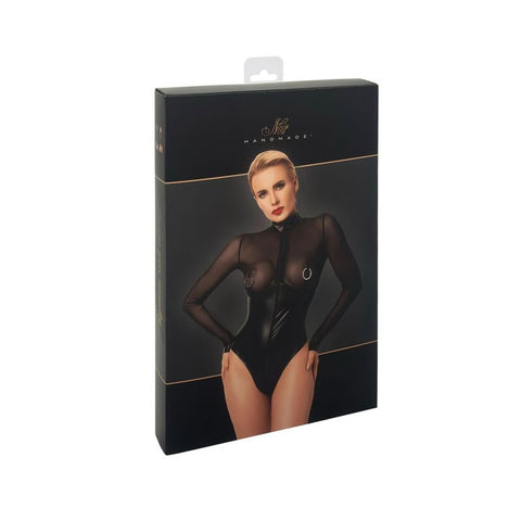 Edge Wetlook and Mesh Body with Rings Small Lingerie