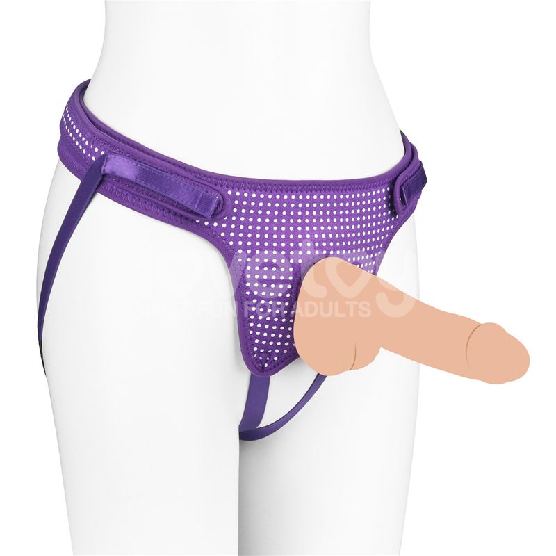 Easy Strap On Harness Polka Dot Purple > Dildos > Strap On Harnesses