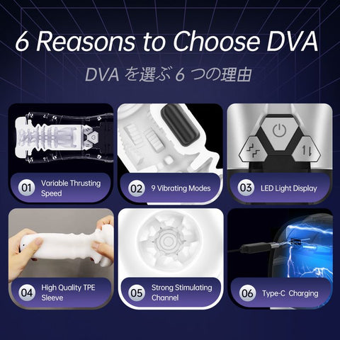 DVA Automatic USB Thrusting and Vibrating Masturbator Strokers - Auto