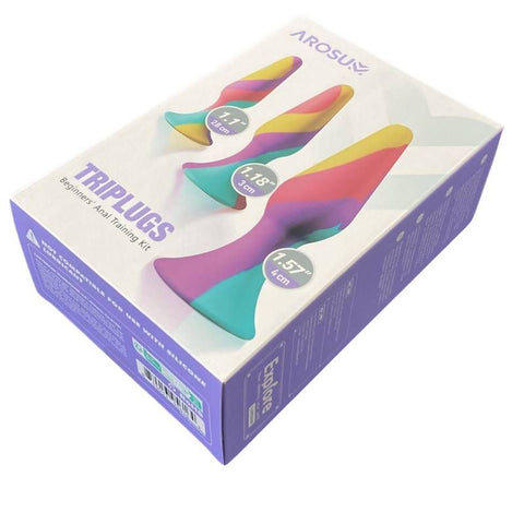 TriPlugs 3 Piece Silicone Anal Training Kit for Beginners and Experienced Users > Anal Range > Butt Plug Kits