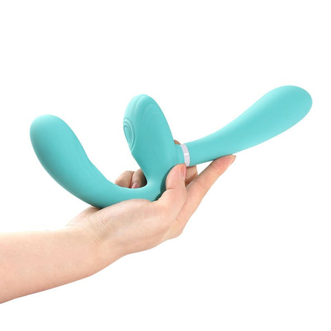 Sapphi Detachable Strapless Strap-on Double Vibrator by Arosum > Realistic Dildos and Vibes > Strapless Strap Ons