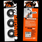 Ringer Max 3-Piece Cock Ring Set (Black) – Thick, Strong, Stretchy Cock Rings > Cock Ring > Sets