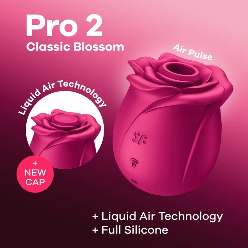 Satisfyer Pro 2 Classic Blossom – Air Pulse Silicone Vibrator > Sex Toys For Ladies > Rose Stimulators