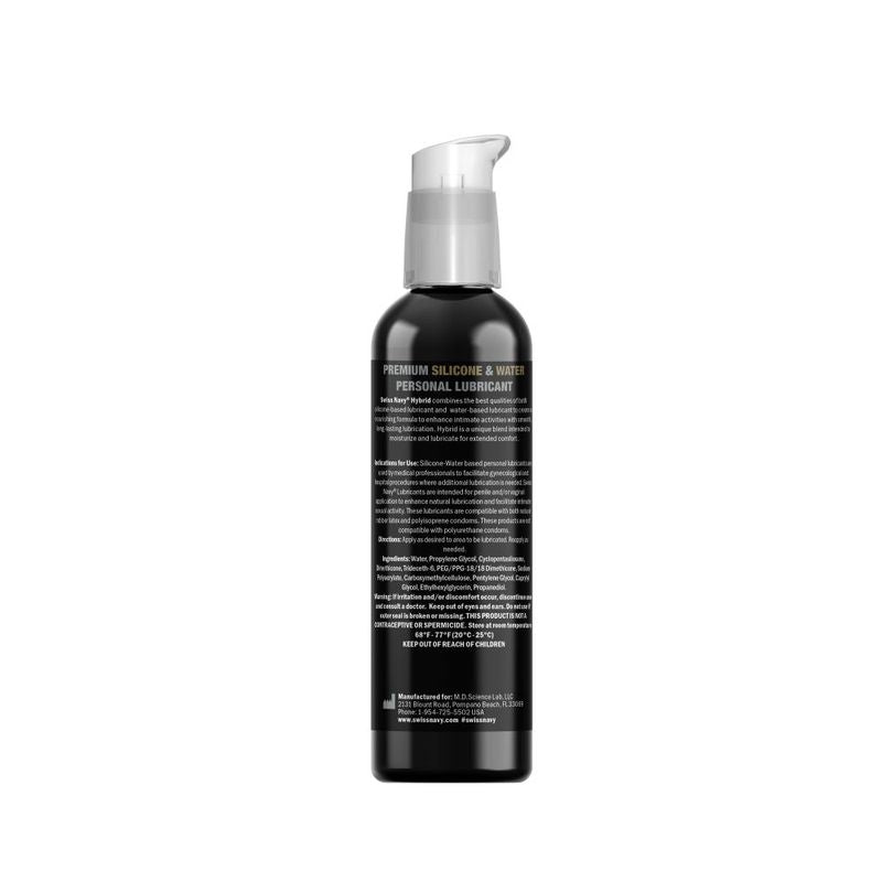 Swiss Navy Hybrid Lubricant 2oz 59ml Premium Formula Water and Silicone-Based Lubricant > Lube > Hybrid
