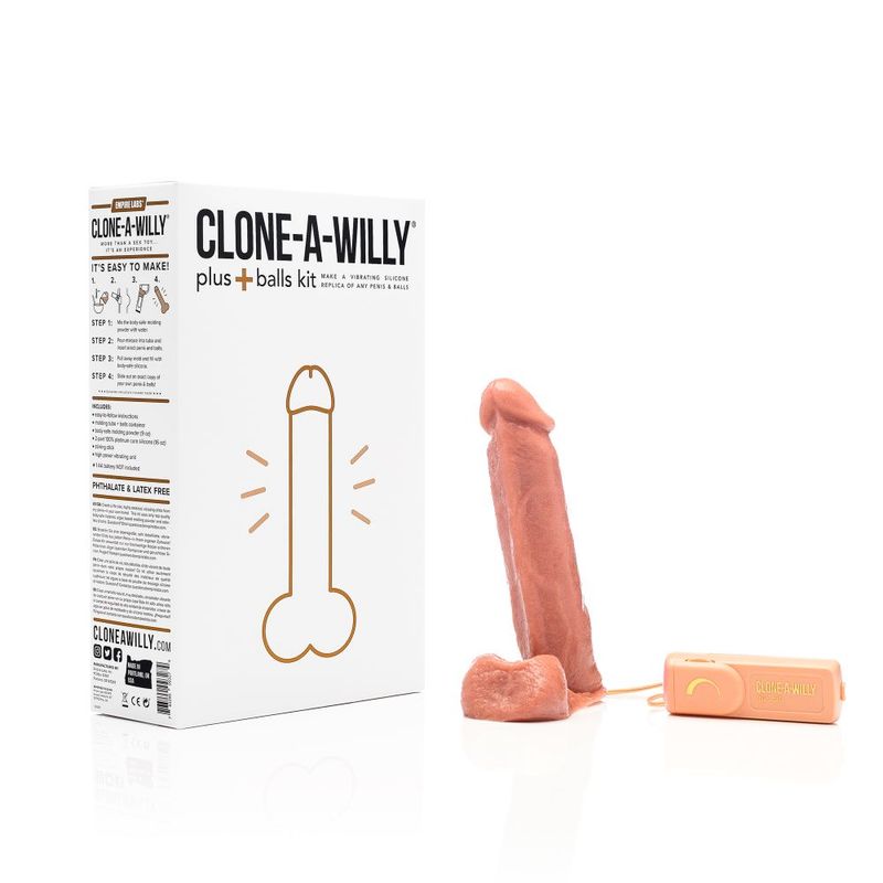 Clone-A-Willy Plus Balls Kit Medium Skin Tone – Penis Casting Kit Secondary image