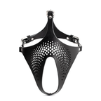 Ex Machina Genuine Leather Black BDSM Mask Default Title > Bondage Gear > Masks