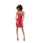 Nurse Costume – Glossy Red Bodycon Dress And Headpiece > Clothes > Costumes > Womens