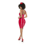 Nurse Costume – Glossy Red Bodycon Dress And Headpiece > Clothes > Costumes > Womens