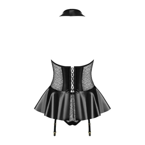 Hot Corset and Panties Set in Black Bodystocking