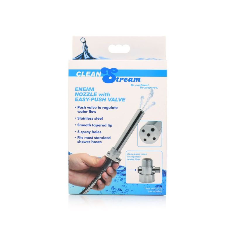 Enema Nozzle With Push Valve For Ultimate Cleanliness And Comfort Douches