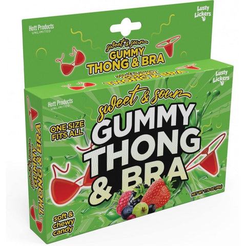 Sweet and Sour Gummy Thong and Bra – Edible Erotic Lingerie Red One Size > Novelties > Candy & Edible Items