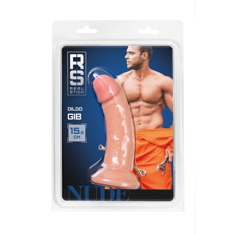 RealStick Nude Dildo Gib – Realistic Rigid Shaft Suction Cup 14cm Dildo Flesh > Dildos > Slim Dildos