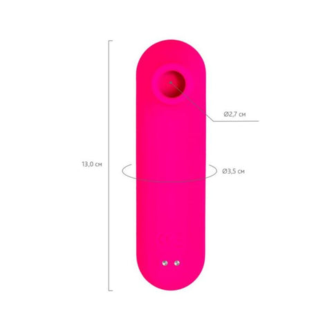 eroTeq Vacuum-Wave Clitoral Vibrator Molette Pink 13cm Suction Stimulator