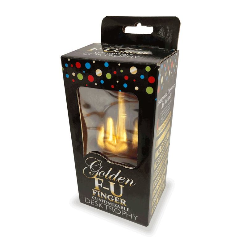 Golden FU Finger Trophy 6 Inch Customizable Award Default Title > Novelties > Games