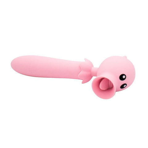 Lick n Stick Pink Clit Flicker and G-Spot Vibrator Toy Finger Stimulator