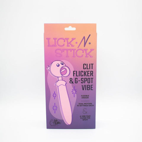 Lick n Stick Pink Clit Flicker and G-Spot Vibrator Toy > Vibrators > Finger Vibrators