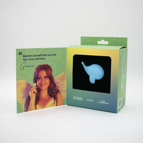 Heavenly Humpback Finger Bullet Vibrator Compact Blue Design Finger Stimulator