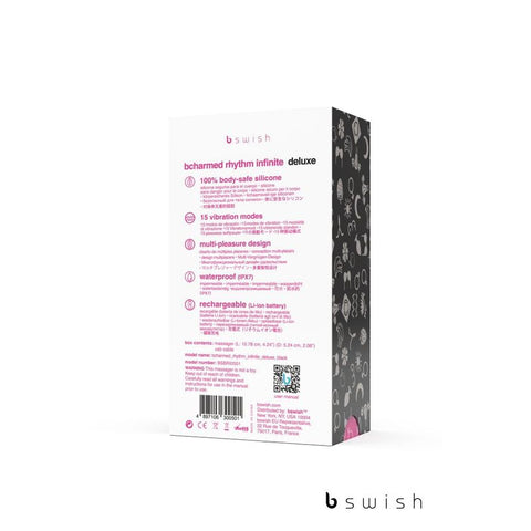 Bcharmed Rhythm Infinite Deluxe Black 15 Vibration Modes Default Title Cock Rings Vibrating