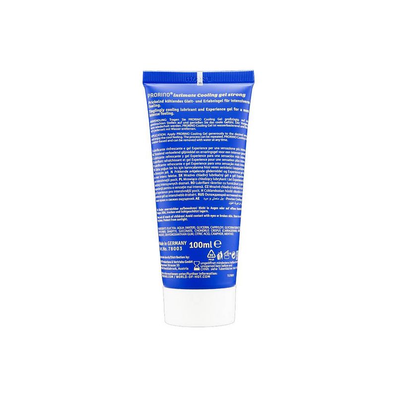 Prorino Cooling Gel Strong 100ml Intense Lubricant > Lube > Speciality