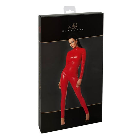 Orgia Overall Red Jumpsuit Womens Latex
