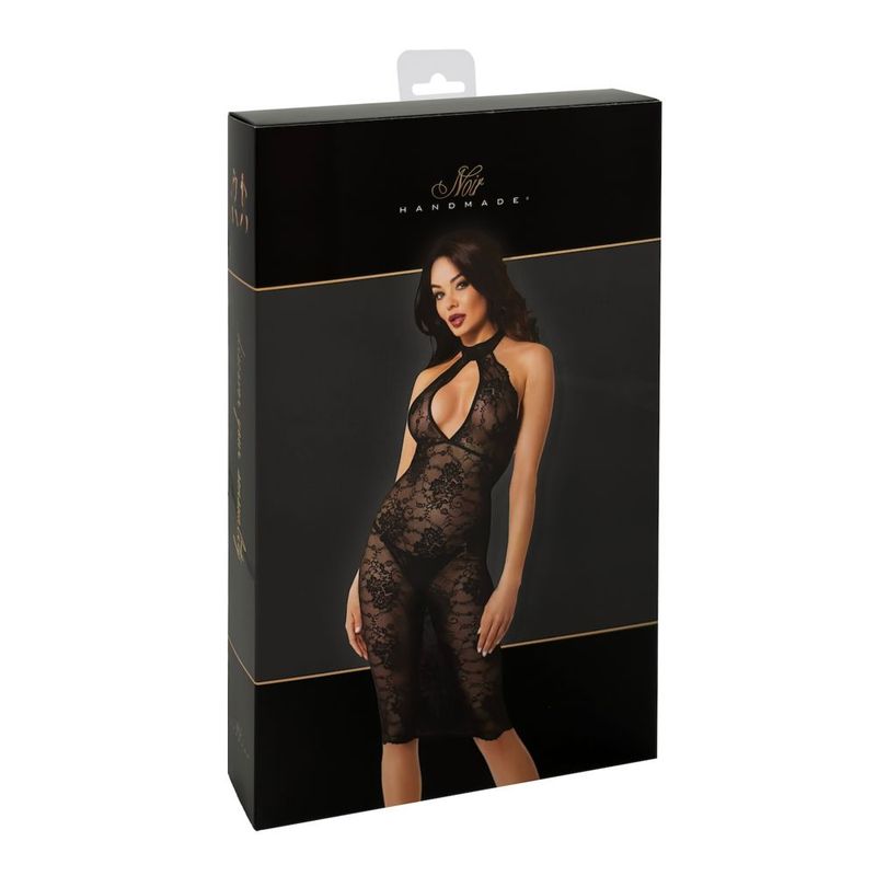 Nocturne Lace Midi Dress – Elegant Halter Neck Lingerie > Clothes > Dresses and Chemises