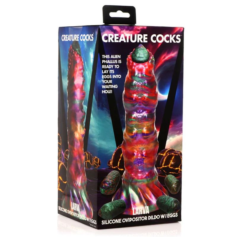 Creature Cocks Larva Silicone Ovipositor Dildo with Eggs – Textured Large Silicone 8.2 inch > Dildos > Fantasy