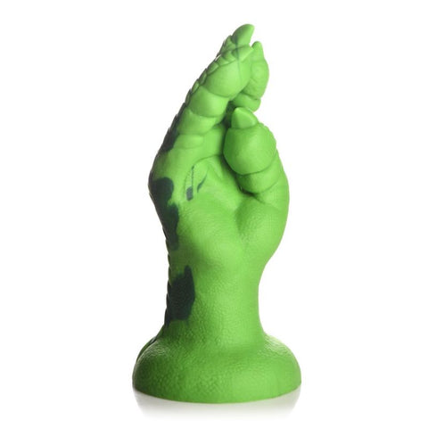 Raptor Claw Fisting Silicone Dildo 8.6 Inches Green Green Fantasy Dongs