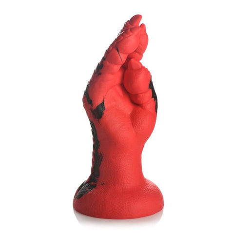 Demon Claw Fisting Silicone Dildo with Scales and Claws for Unique Pleasure Red Fantasy Dongs