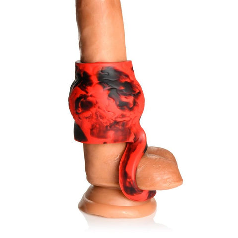 Hell Hound Silicone Penis Sleeve and Ball Stretcher 2.7in Fantasy Dongs