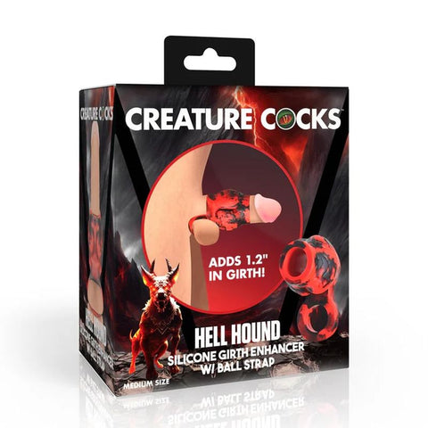 Hell Hound Silicone Penis Sleeve and Ball Stretcher 2.7in Fantasy Dongs