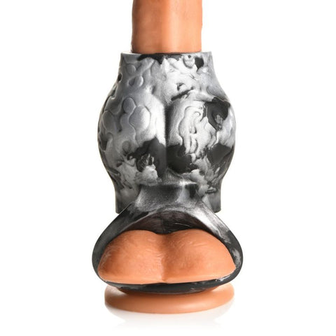Night Prowler Silver Wolf Silicone Sleeve 3.5 Inch Ball Stretcher Ball Stretcher