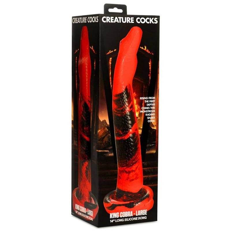 Creature Cocks Large King Cobra (Silicone) – 14 Inch Textured Dong > Dildos > Fantasy