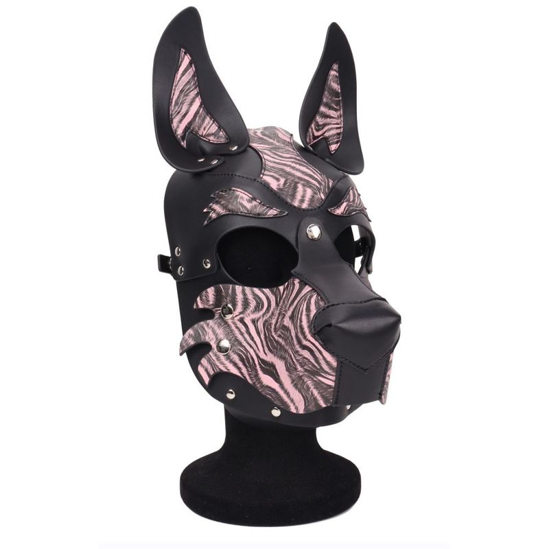 Pink Dog Pup Hood with Detachable Nose and Mouthpiece – Premium Quality Mask Pink > Bondage Gear > Masks
